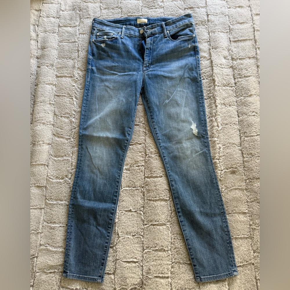 MOTHER The Looker crop Women’s Jeans in Graffiti Girl Sz 30